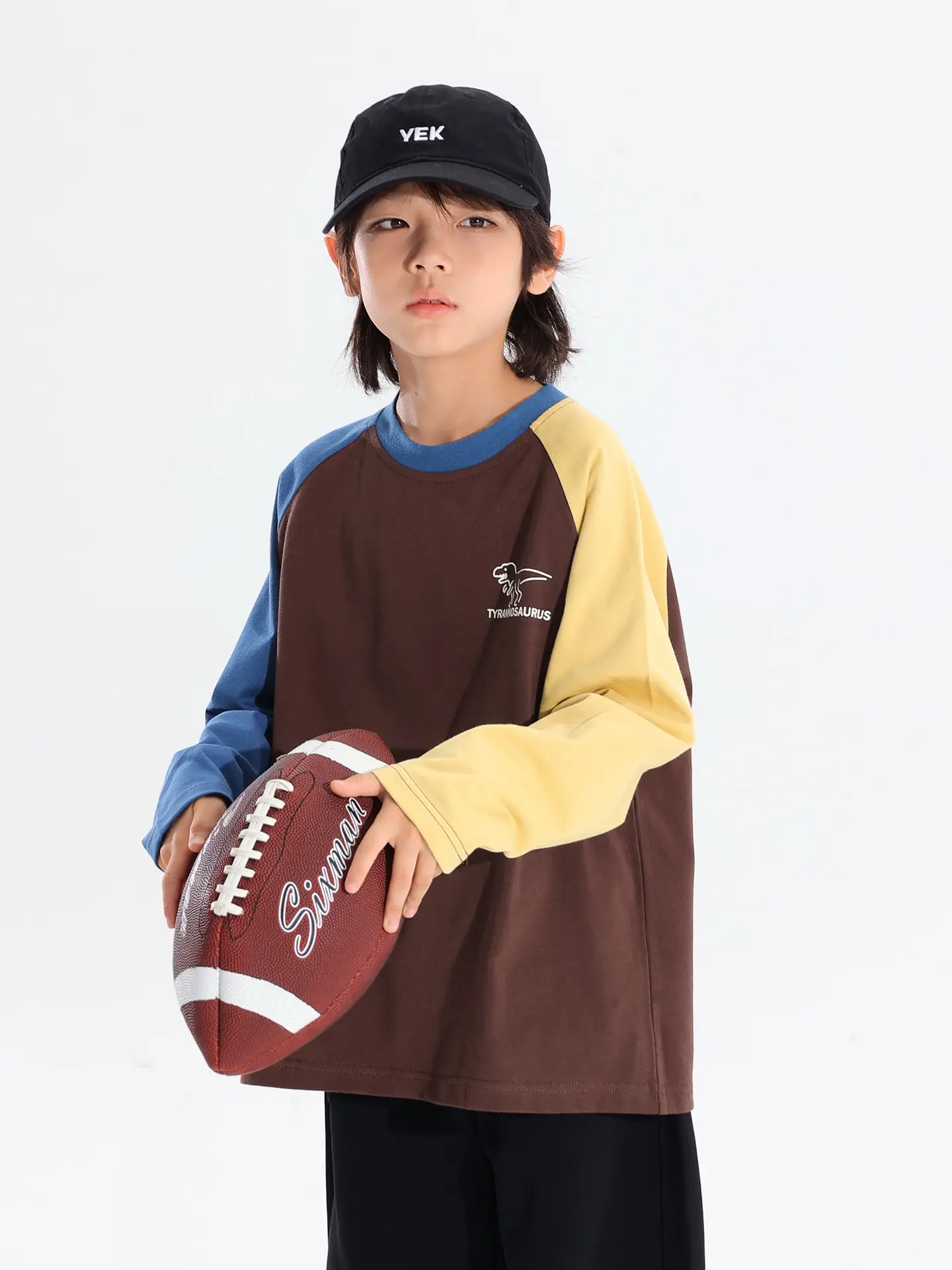 Boys Raglan Long Sleeve T-Shirt Dinosaur Print 2025 - Image 4