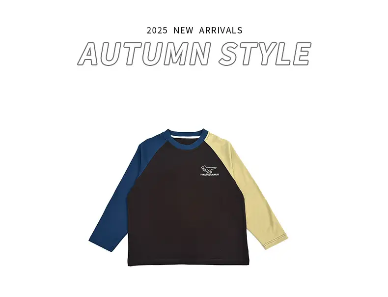 Boys Raglan Long Sleeve T-Shirt Dinosaur Print 2025 — feature 2