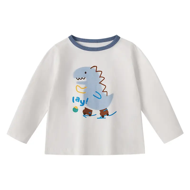 Long Sleeve Dinosaur Baby T-Shirt White 2026 - Image 6