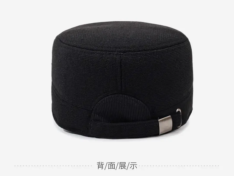 Men Black Cold Proof Flat Cap Cap Clothing Accessories — feature 11