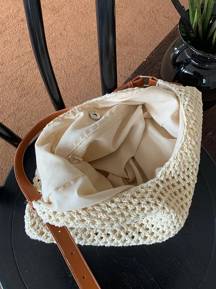 Women Woven Hollow Bag Light Green 2026 - Image 6