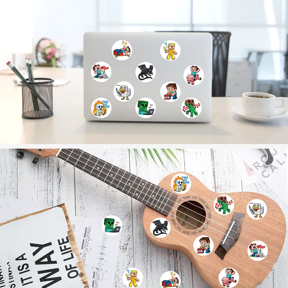 Minecraft Sticker Roll Internet Celebrity Hot Style Creative DIY Handbook Material Stationery Notebook Decorative Tape Wholesale