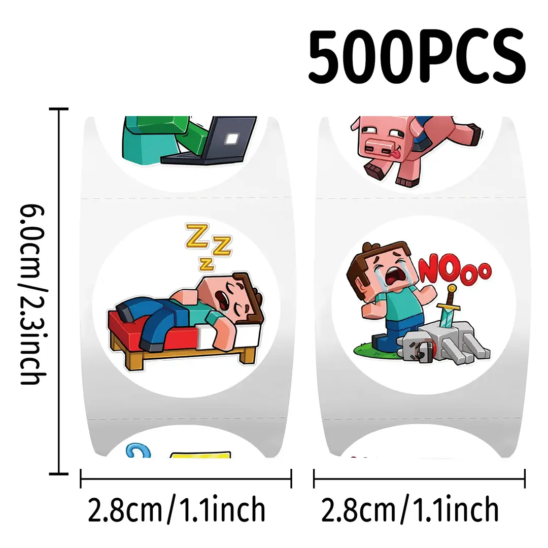 Minecraft Sticker Roll Internet Celebrity Hot Style Creative DIY Handbook Material Stationery Notebook Decorative Tape Wholesale — feature 2