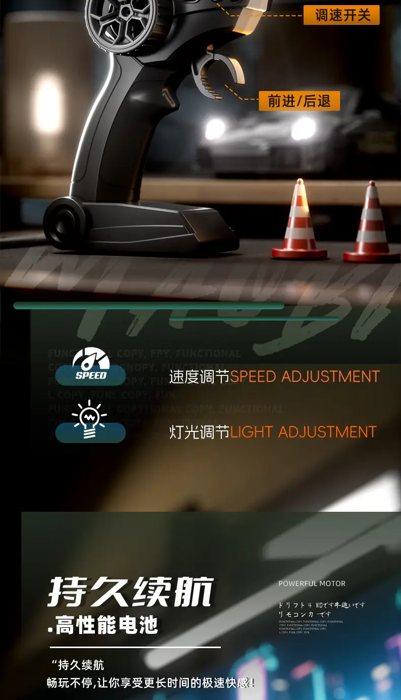 Professional Rc Drift Remote Control Car Four-Wheel Drive Sports Car New Su7 Porsche 911 Boys' Toy Gift High-Speed Remote Control — feature 12