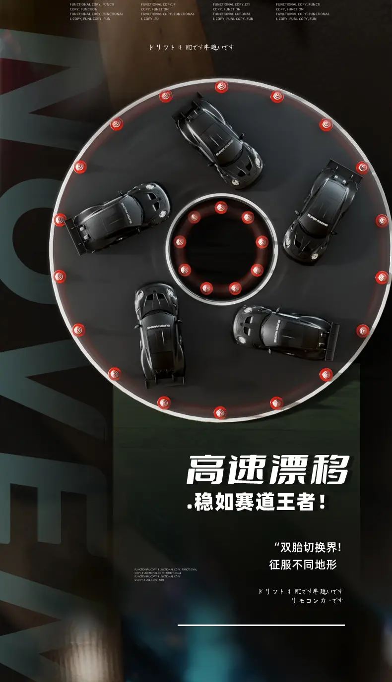 Professional Rc Drift Remote Control Car Four-Wheel Drive Sports Car New Su7 Porsche 911 Boys' Toy Gift High-Speed Remote Control — feature 6
