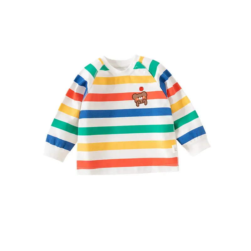 Baby Long Sleeve T-Shirt Yellow Purple Gray Kids
