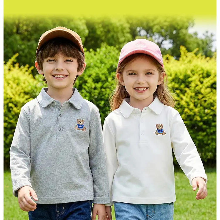 Baby Lapel T-Shirt White Autumn Spring Boys Girls — feature 2