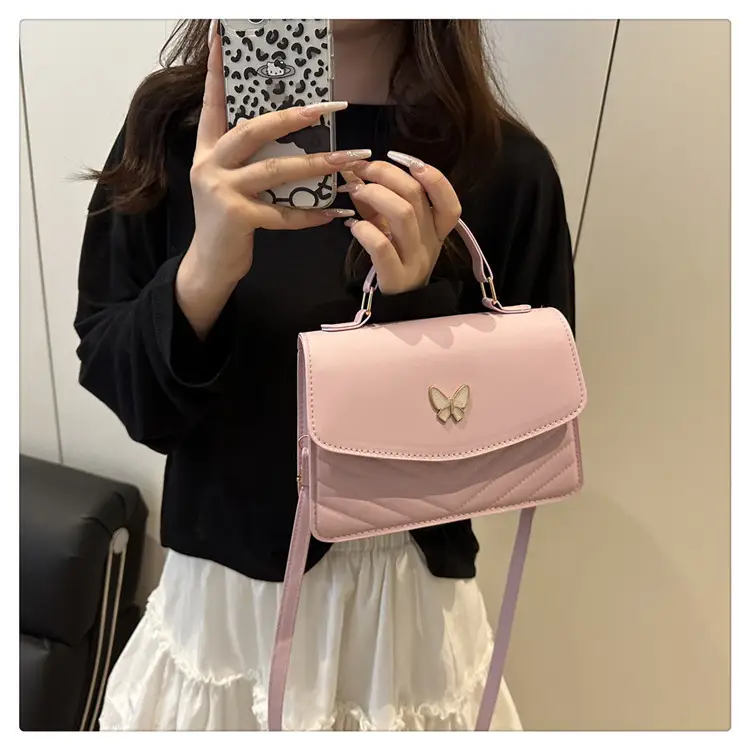 Women's Retro Casual Butterfly Shoulder Bag Brown — feature 27