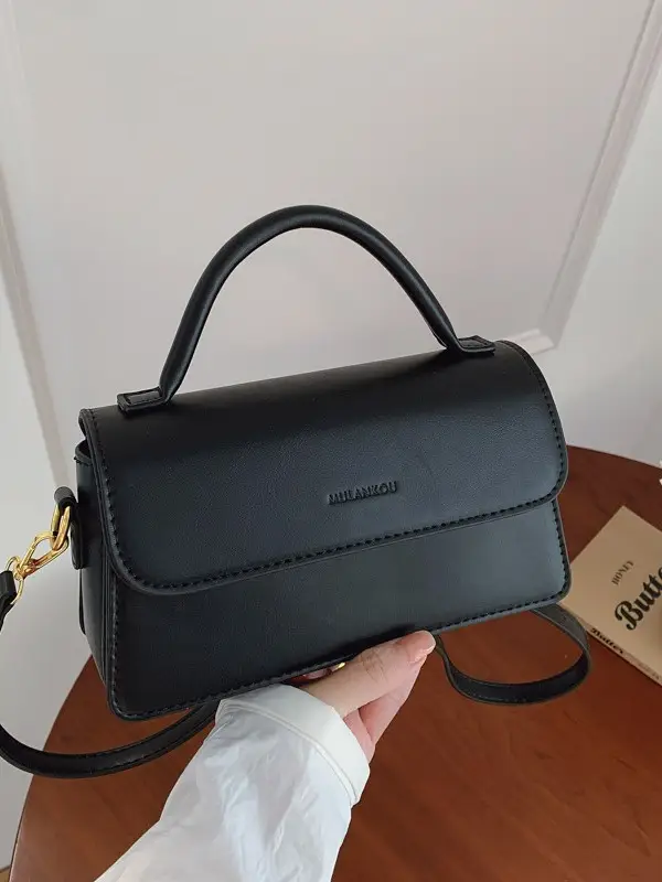 Women's Small Square Brown Leather Shoulder Bag 2026 - Image 5