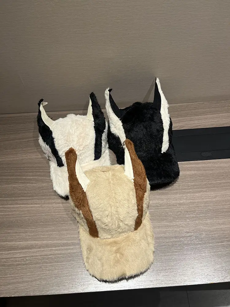 Women's Winter Doberman Cat Cap with Rabbit Ears — feature 9