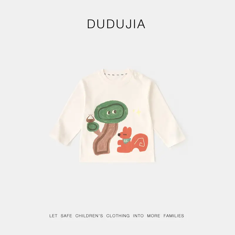 Dudu Home Cartoon T-Shirt for Boys Spring Base Layer - Image 20