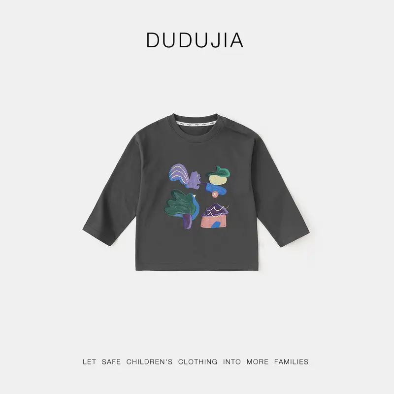 Dudu Home Cartoon T-Shirt for Boys Spring Base Layer - Image 21