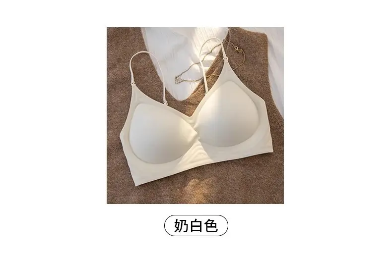 Comic Push-Up Seamless Bra for Women with Spaghetti Straps, Waist-Revealing, Fixed Palm Cup, Breathable, Beautiful Back, No Rims Bra — feature 17