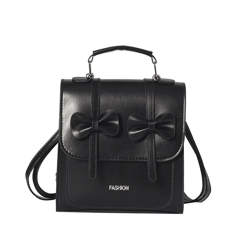 Women's Sweet Style Square Bag with Pearl Bow & Handle - Image 13