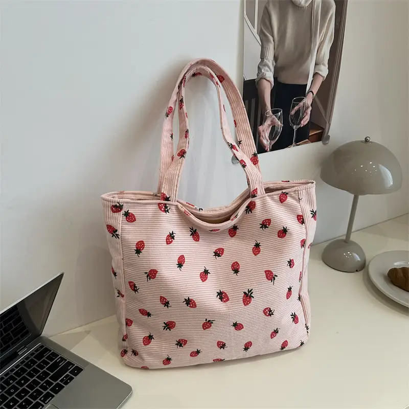 Women Printed Ladybug Tote Bag Large Capacity Casual Shoulder Bag - Image 8