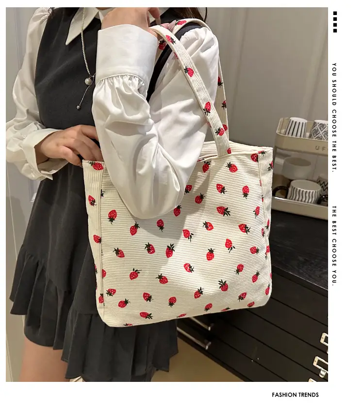 Women Printed Ladybug Tote Bag Large Capacity Casual Shoulder Bag — feature 1