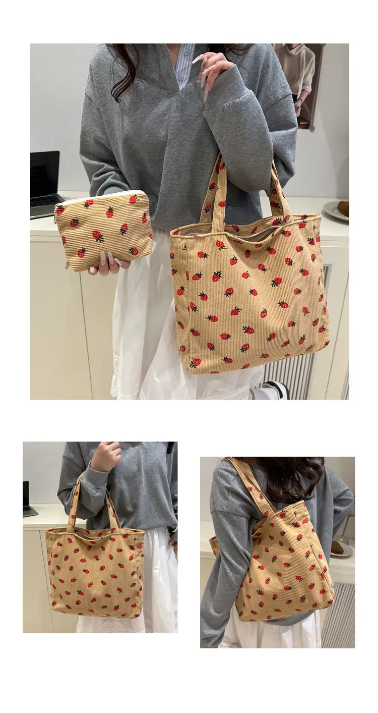 Women Printed Ladybug Tote Bag Large Capacity Casual Shoulder Bag — feature 16