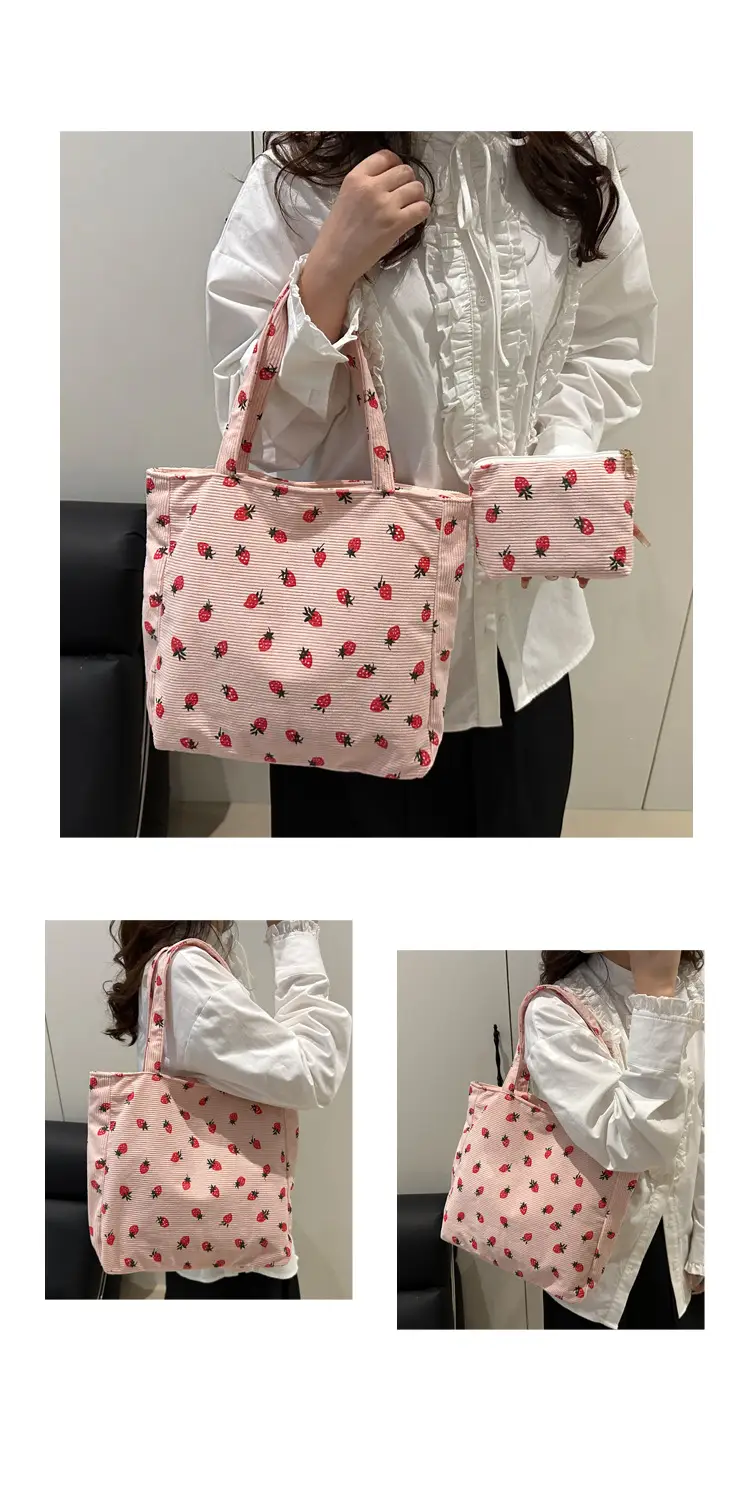 Women Printed Ladybug Tote Bag Large Capacity Casual Shoulder Bag — feature 18