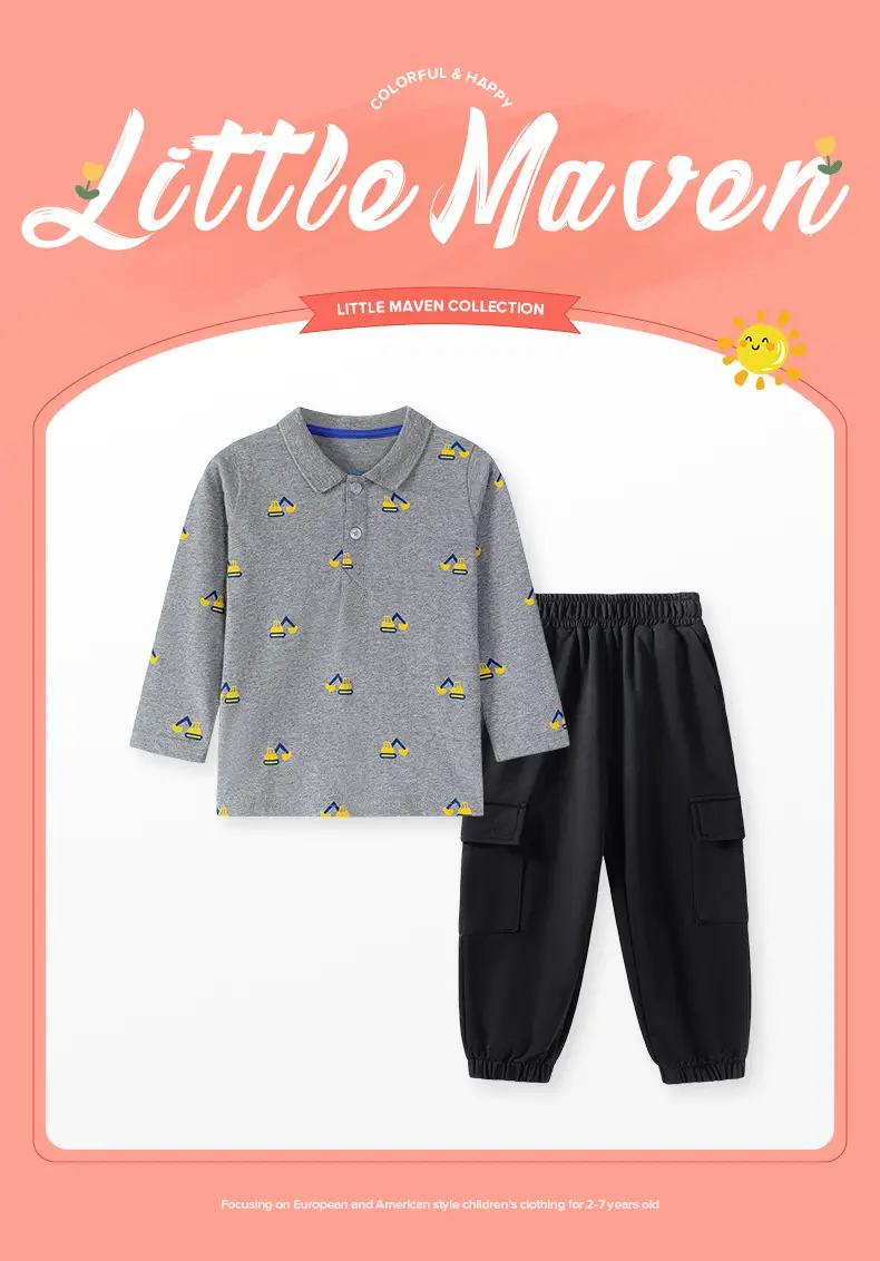 Black Long-Sleeved Boys T-Shirt European Style — feature 3