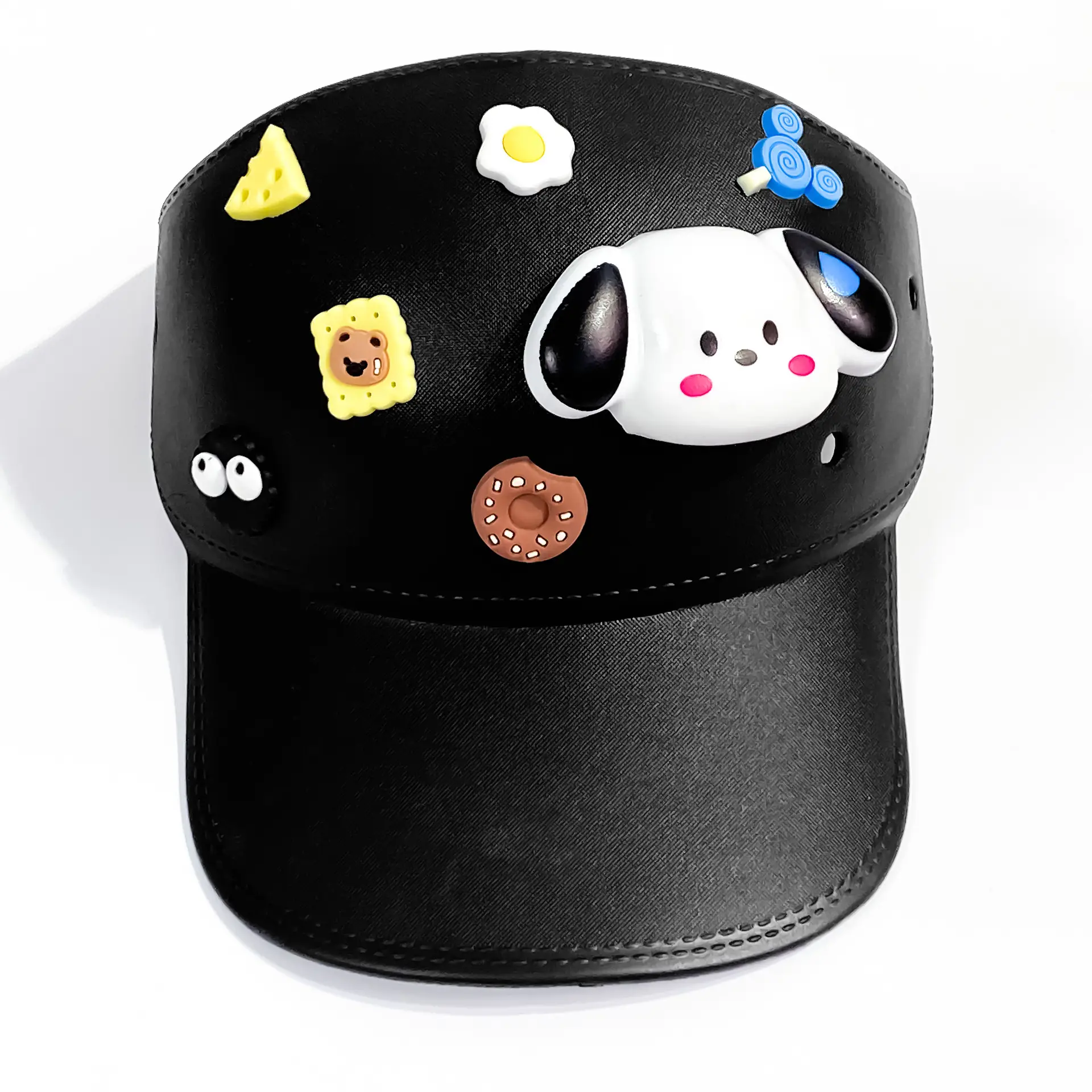 Black Adjustable Sun Hat for Girls Large — feature 1