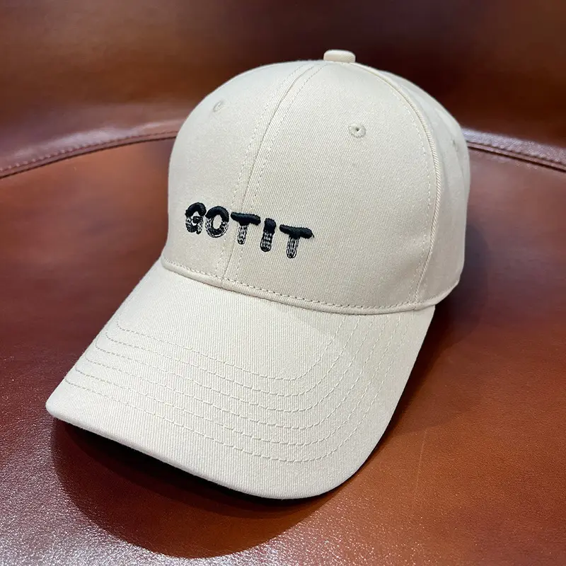 Men's Grey Embroidered Baseball Cap with Large Brim - Image 4