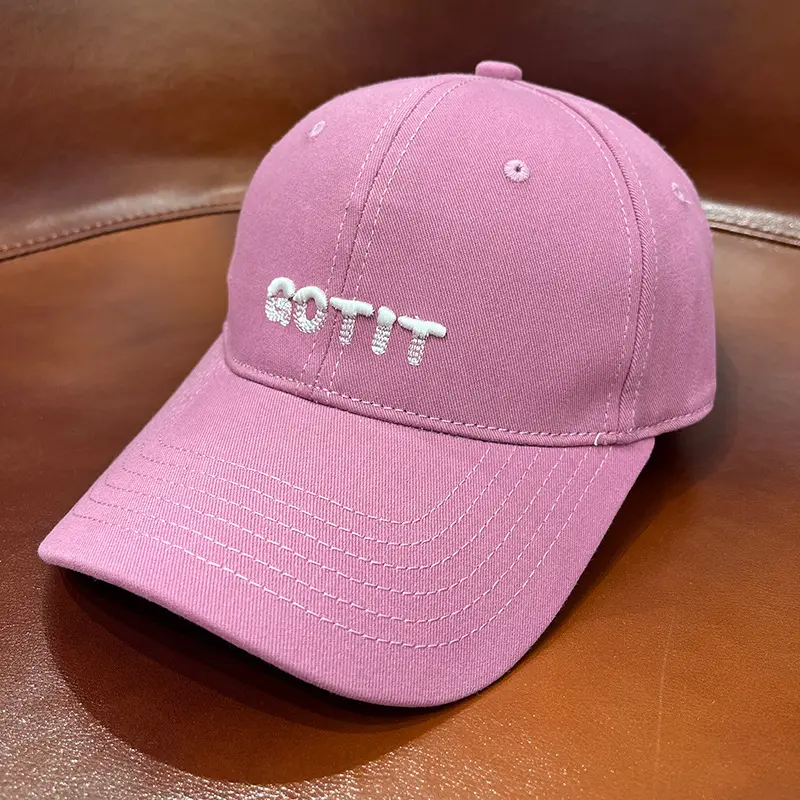 Men's Grey Embroidered Baseball Cap with Large Brim — feature 2
