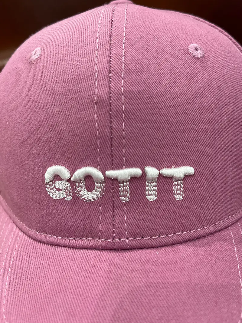 Men's Grey Embroidered Baseball Cap with Large Brim — feature 6
