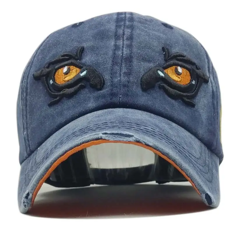 Blue Hip-Hop Embroidered Baseball Cap - Image 3