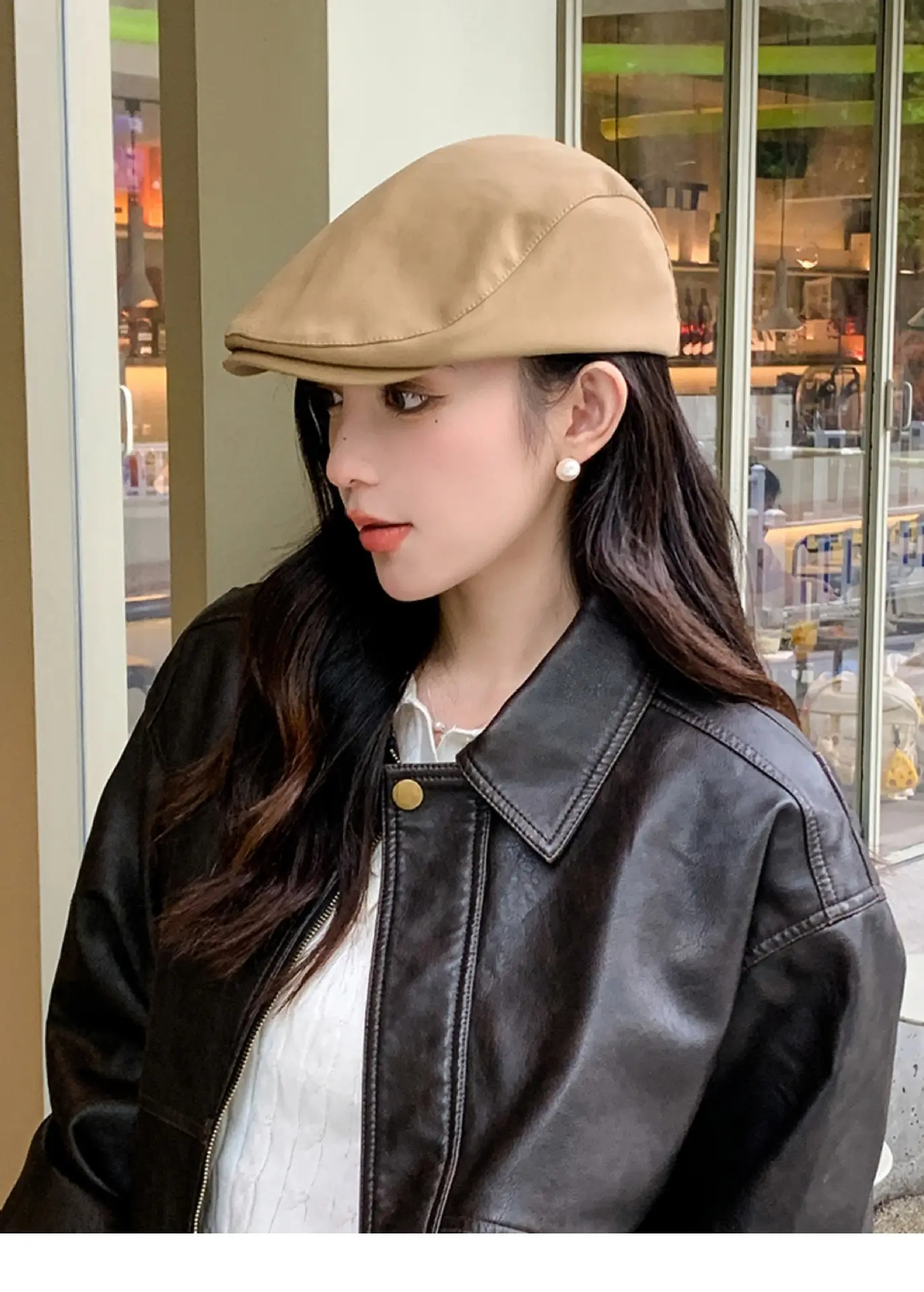Women's Duckbill Beret Cap 2025 British Retro Casual Wear — feature 3