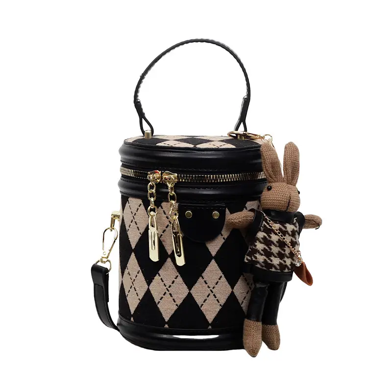Trendy Women's 2-Piece Checkered Shoulder Bag Set - Image 8