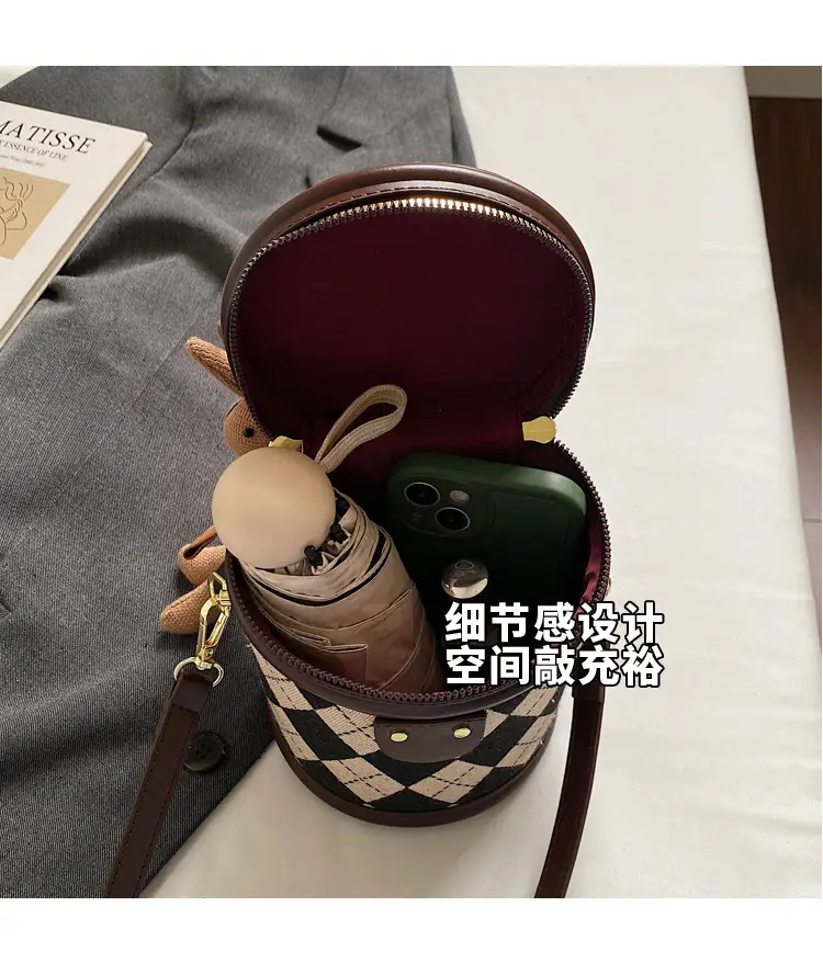 Trendy Women's 2-Piece Checkered Shoulder Bag Set — feature 9