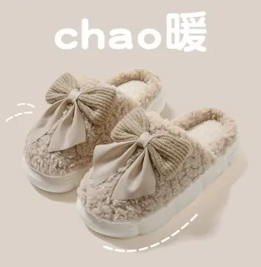 In-Stock Wholesale 2026 New Autumn and Winter Couple and Family Home Plush Closed-Toe Slippers with a Super Soft and Warm Feel