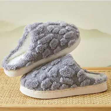 In-Stock Wholesale 2026 New Autumn and Winter Couple and Family Home Plush Closed-Toe Slippers with a Super Soft and Warm Feel