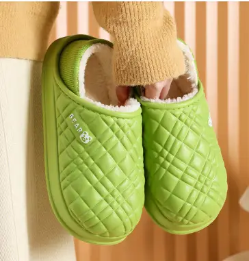 In-Stock Wholesale 2026 New Autumn and Winter Couple and Family Home Plush Closed-Toe Slippers with a Super Soft and Warm Feel