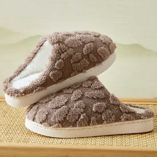 In-Stock Wholesale 2026 New Autumn and Winter Couple and Family Home Plush Closed-Toe Slippers with a Super Soft and Warm Feel