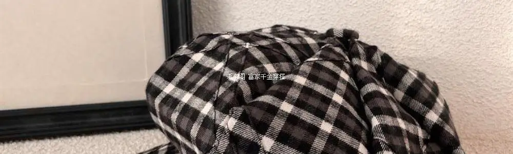 British Retro Plaid Octagonal Hat for Women — feature 26