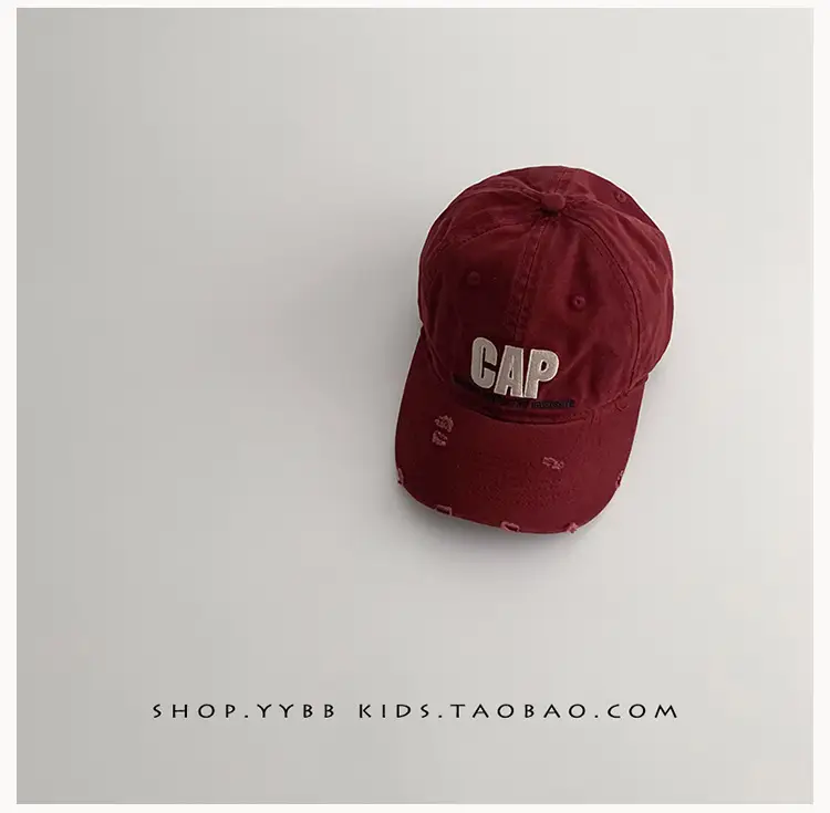 Kids Cap Cap Gaps Embroidered Maroon — feature 14