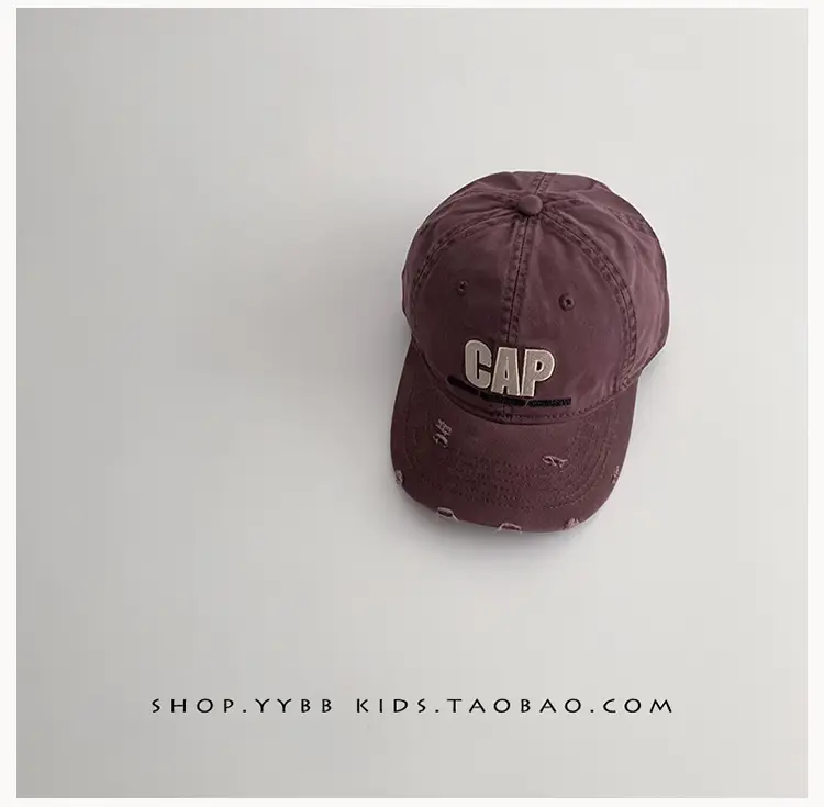 Kids Cap Cap Gaps Embroidered Maroon — feature 15