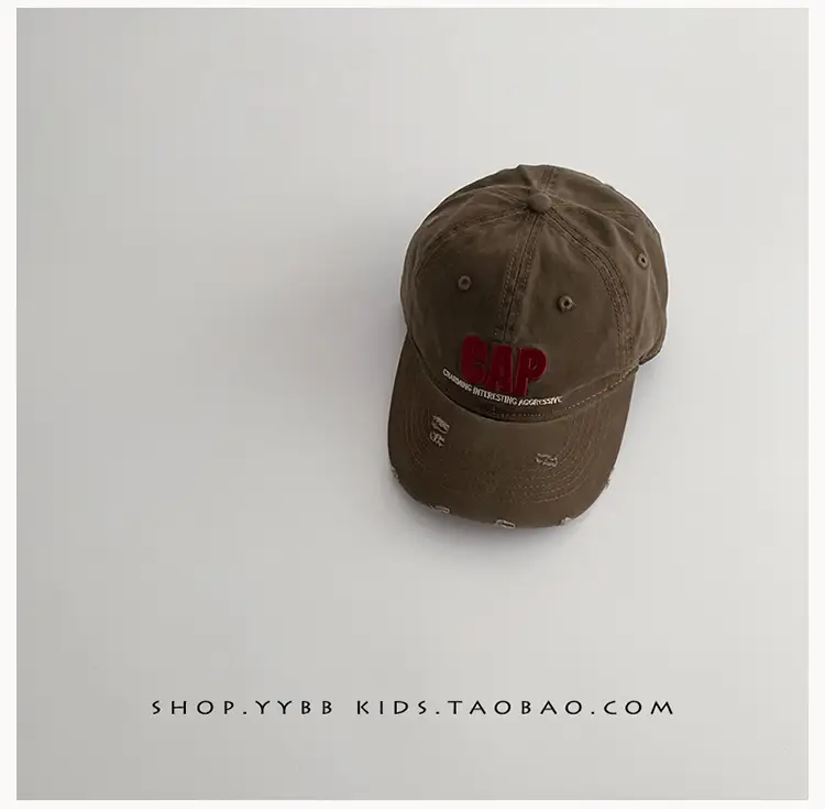 Kids Cap Cap Gaps Embroidered Maroon — feature 9