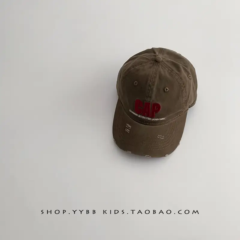 Kids Cap Cap Gaps Embroidered Maroon