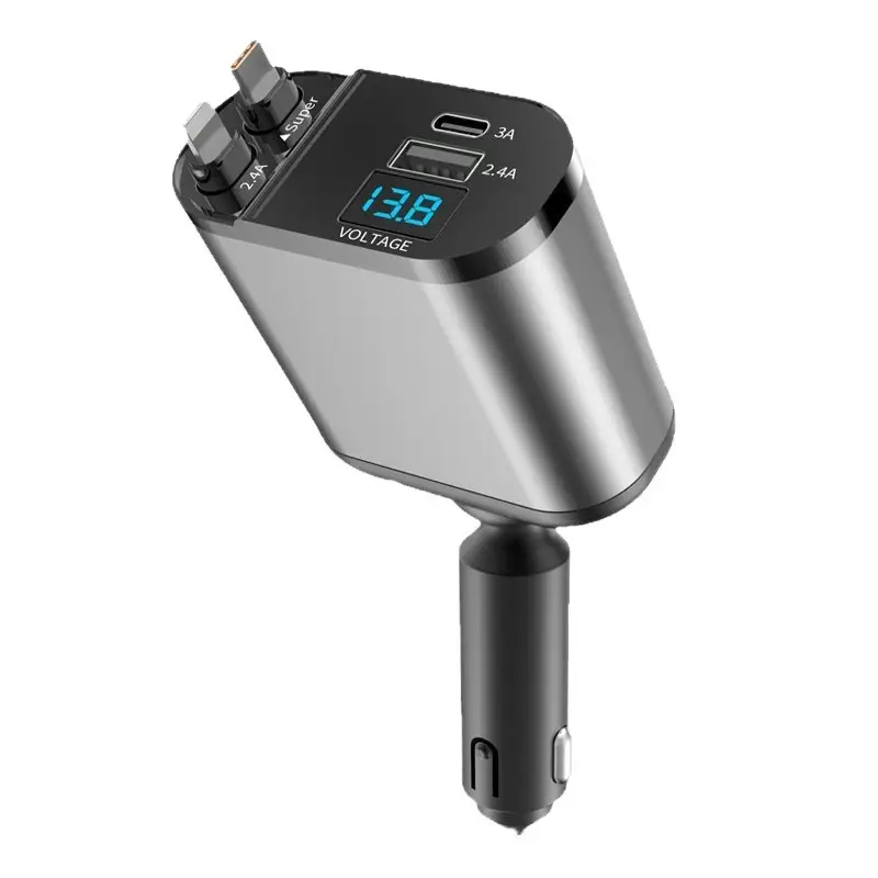 120W Digital Display Car Charger Flash Charging USB120W - Image 9