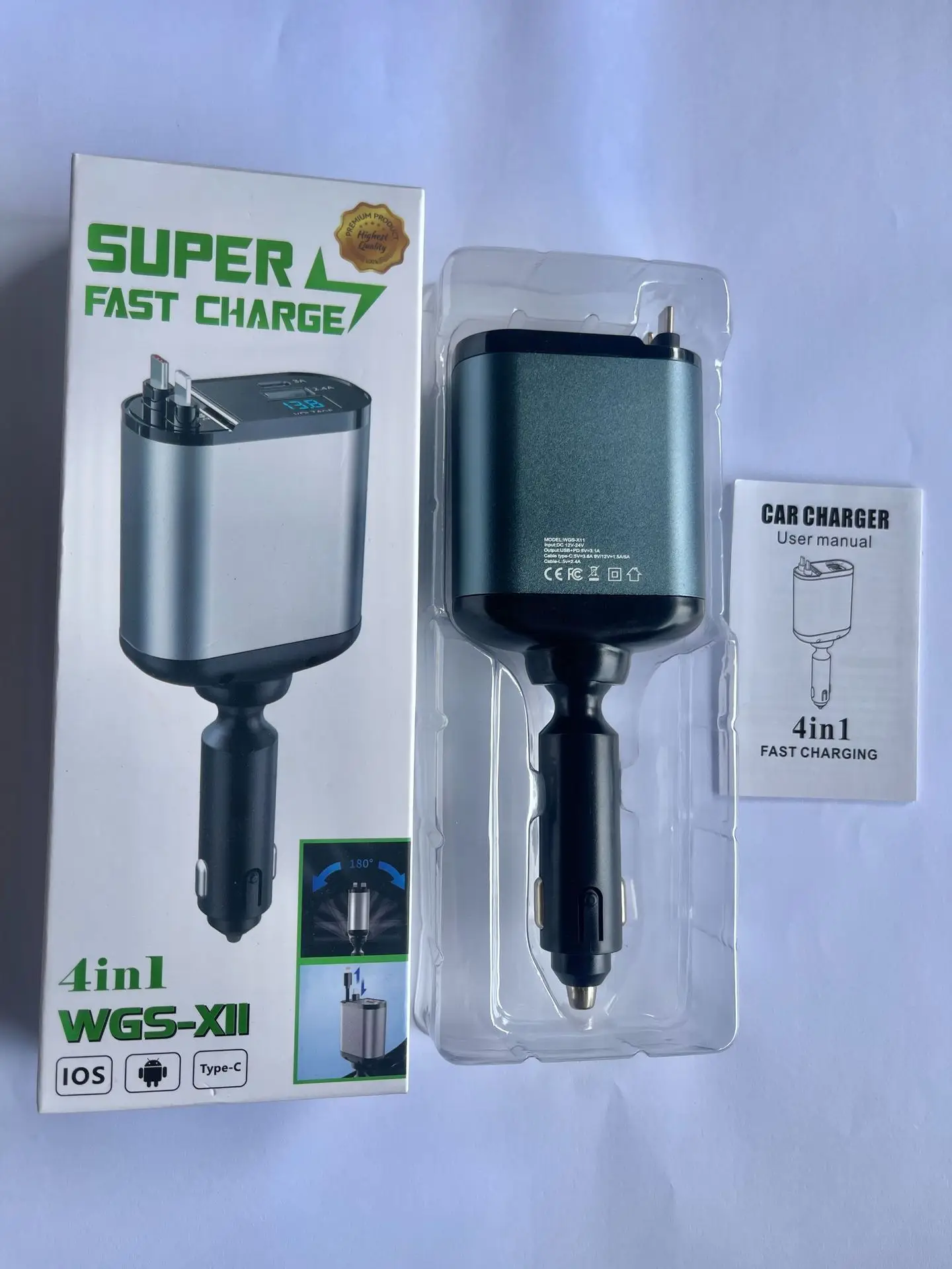 120W Digital Display Car Charger Flash Charging USB120W — feature 12
