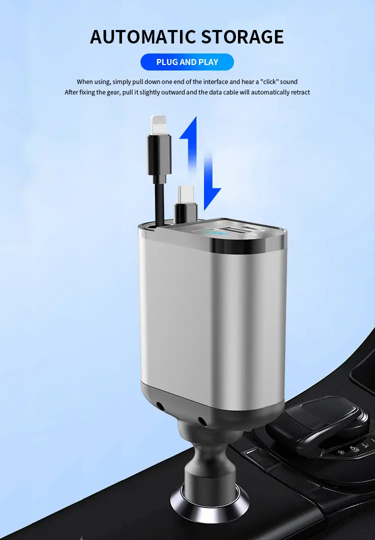 120W Digital Display Car Charger Flash Charging USB120W — feature 5