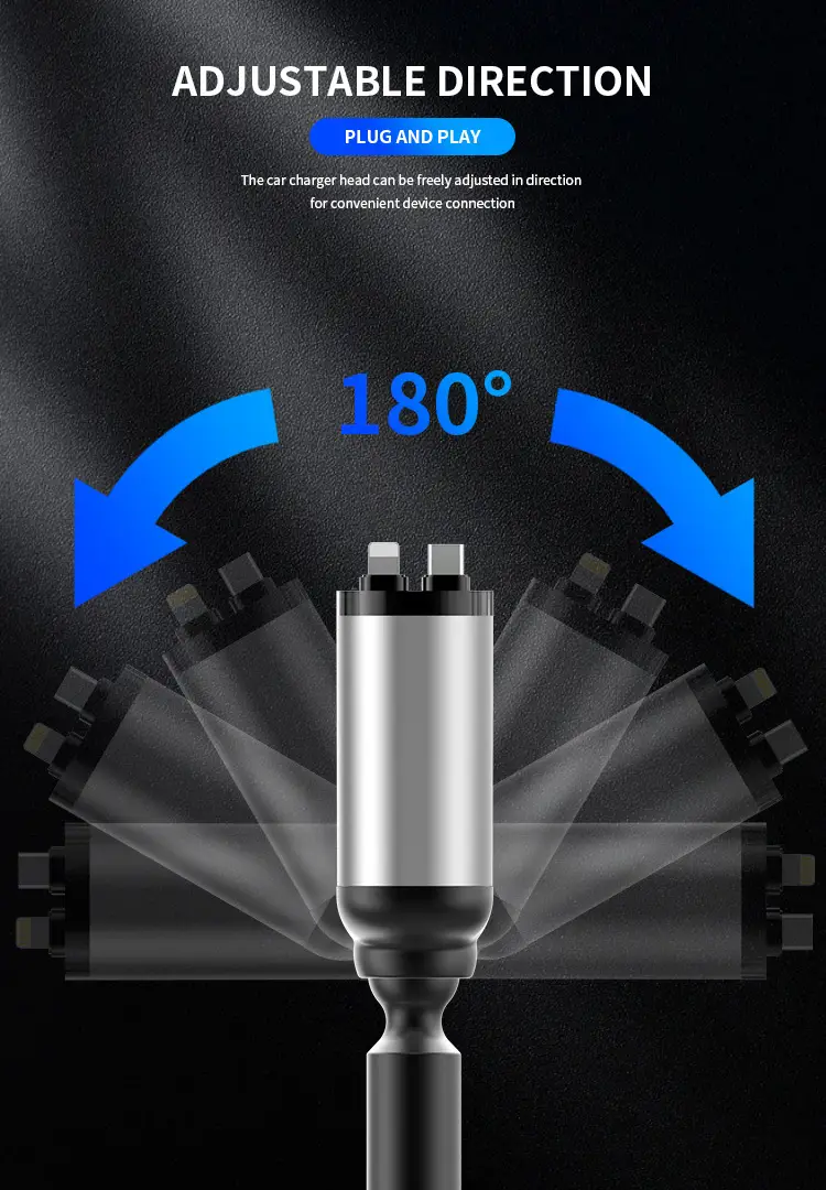 120W Digital Display Car Charger Flash Charging USB120W — feature 6