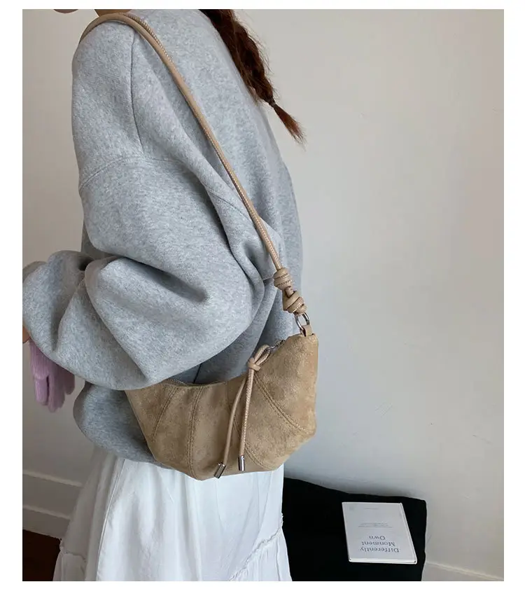 Brown Croissant Shape Women's Crossbody Bag 2026 — feature 31