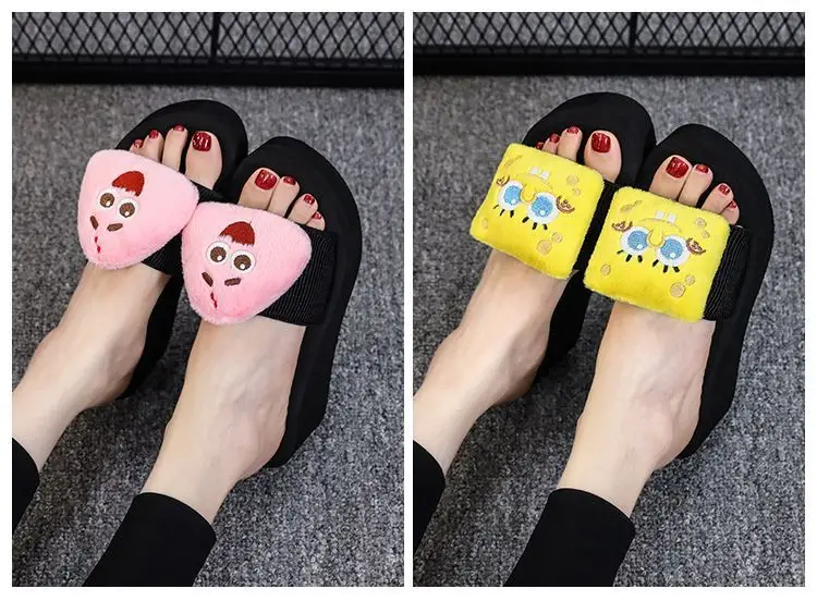 Spongebob Summer New Soft Sole Cartoon Slide Sandals for Women, Versatile Vacation Trendy Outdoor Slippers — feature 14