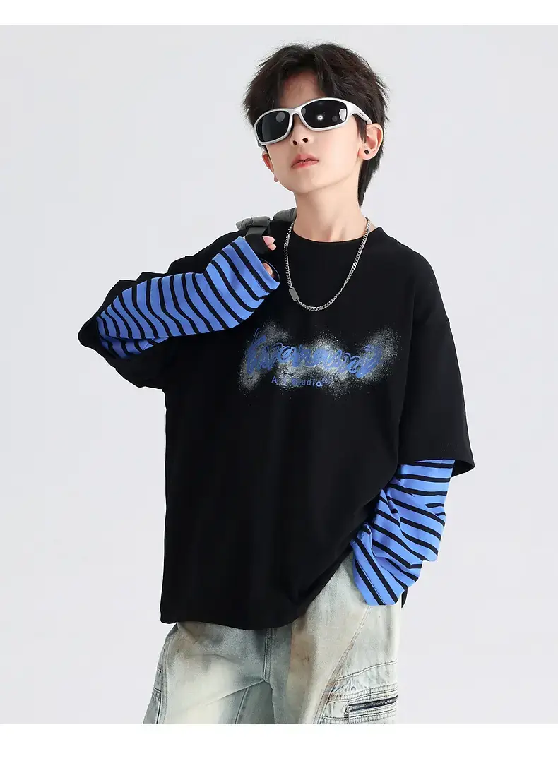 Boys Korean Striped Long Sleeve T-Shirt 2026 β feature 15