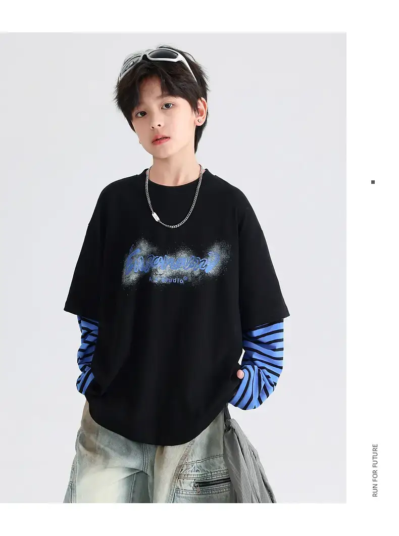 Boys Korean Striped Long Sleeve T-Shirt 2026 β feature 16