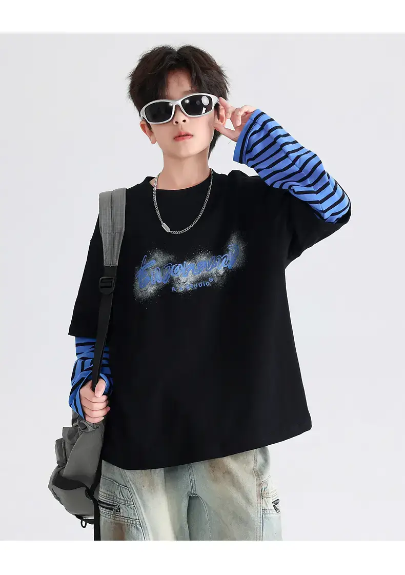 Boys Korean Striped Long Sleeve T-Shirt 2026 β feature 19