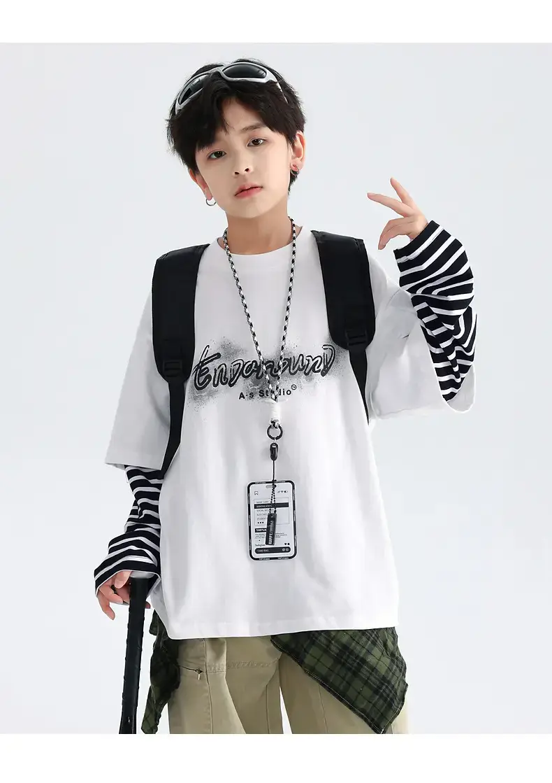 Boys Korean Striped Long Sleeve T-Shirt 2026 β feature 23